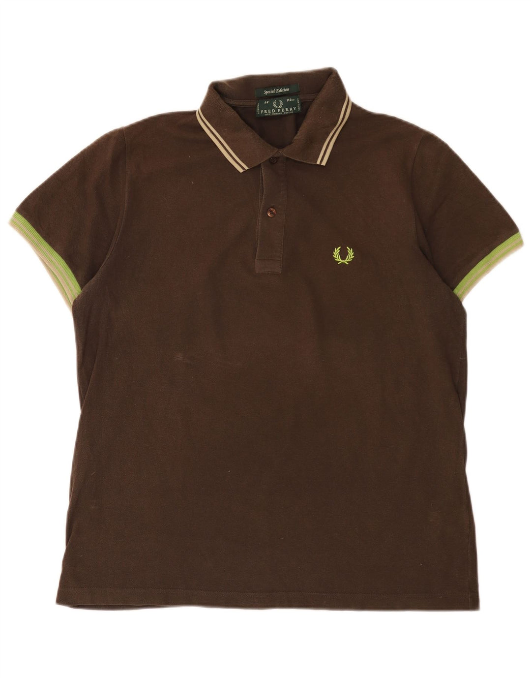 Fred Perry Ανδρικό μπλουζάκι πόλο ειδικής έκδοσης μεγάλο καφέ βαμβακερό