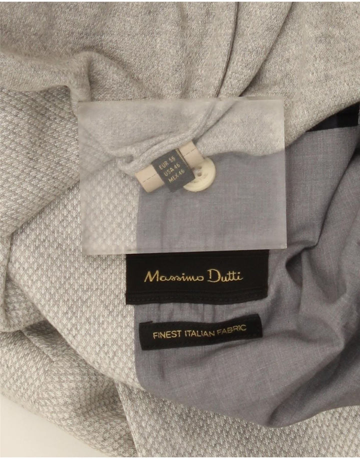 Massimo Dutti Ανδρικό σακάκι μπλέιζερ με 2 κουμπιά EU 56 XL Grey Argyle/Diamond