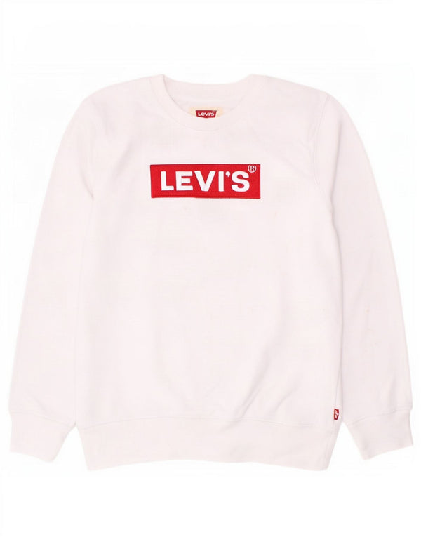 Γραφικό φούτερ Levi's Boys Jumper 11-12 ετών Λευκό