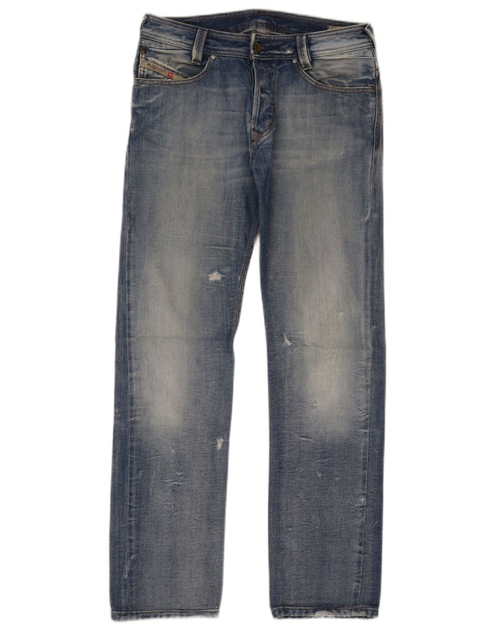 Ανδρικό Diesel Distressed Straight Jeans W30 L31 Μπλε βαμβακερό