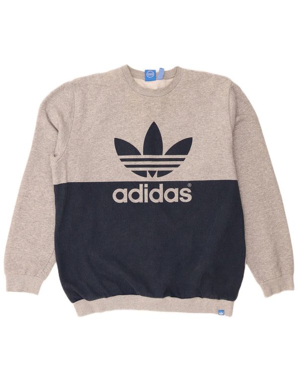 Ανδρικό γραφικό φούτερ Adidas Jumper XL Γκρι χρώματος βαμβακερό