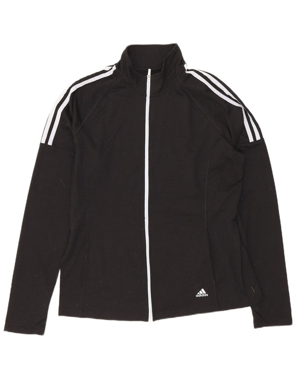 Γυναικεία αθλητική φόρμα γκολφ Adidas Top Jacket UK 14 Large Black Sports