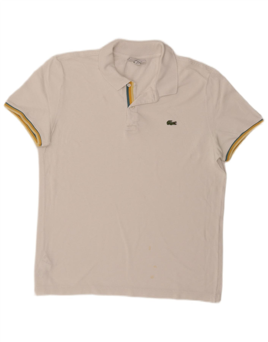 Lacoste Ανδρικό πουκάμισο Polo Slim Fit Μέγεθος 5 Μεγάλο λευκό βαμβακερό