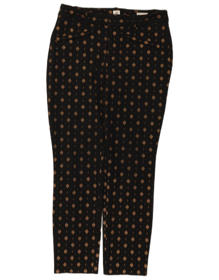 Gap γυναικείο καμπυλωτό, αφηρημένο μοτίβο casual παντελόνι US 6 Medium W26 L27 μαύρο