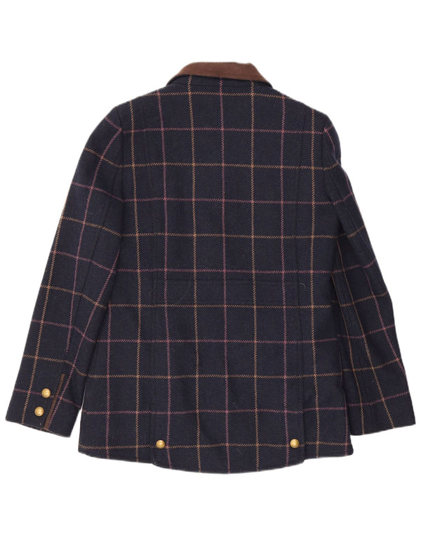 Joules Γυναικείο μπουφάν UK 12 Medium Navy Blue Check Wool