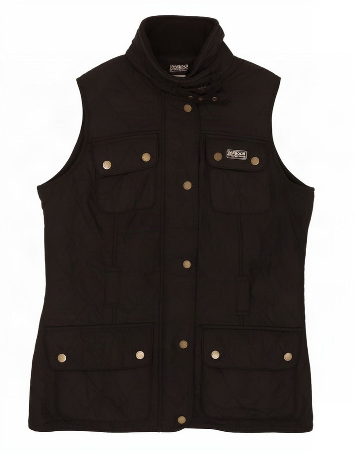 Barbour Womens Oversized καπιτονέ Gilet UK 10 Small Black Polyester