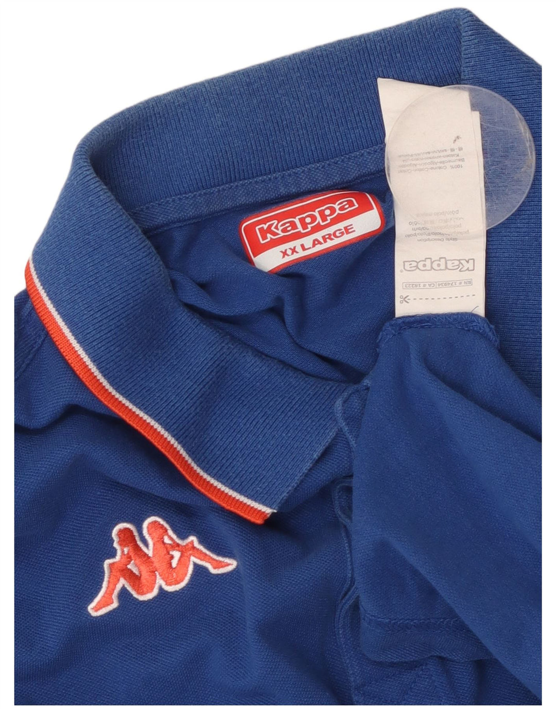 Ανδρικό μπλουζάκι πόλο Kappa 2XL Μπλε βαμβακερό