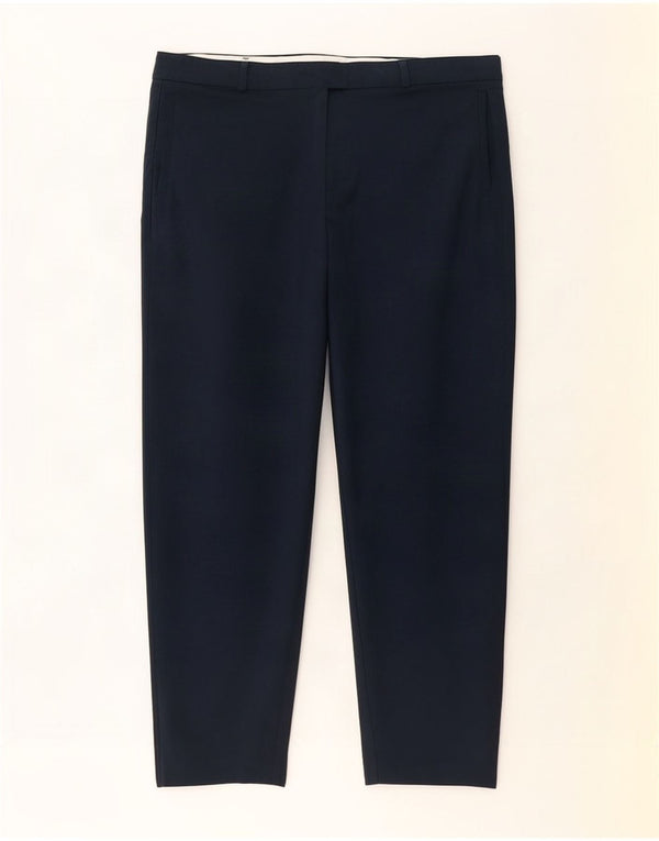 Monsoon γυναικείο ψηλόμεσο παντελόνι Chino UK 22 3XL W44 L28 Navy Blue