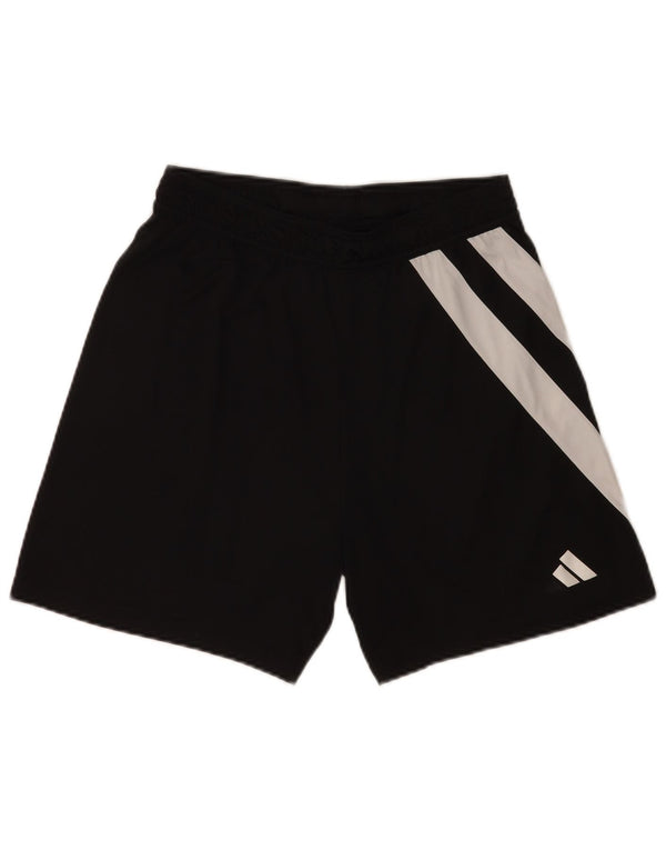 Ανδρικό γραφικό αθλητικό σορτς Adidas, μεσαίο μαύρο πολυεστερικό αθλητικό