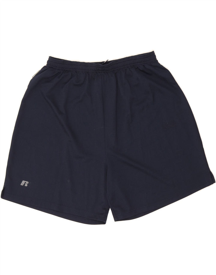 RUSSELL ATHLETIC Mens Dri-Power Sport Shorts XL Navy Blue Polyester Vintage Russell Athletic and Second-Hand Russell Athletic from Messina Hembry 