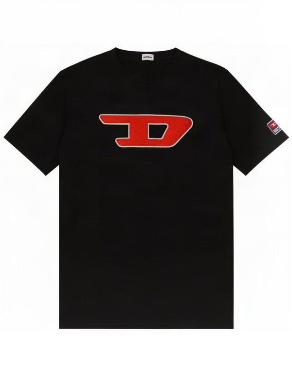 Diesel Ανδρικό γραφικό T-Shirt Top XL Black Cotton