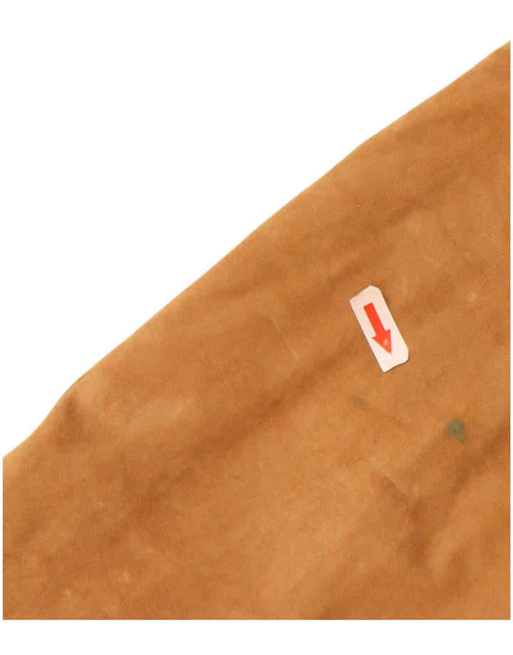 Stefanel Γυναικεία Suede Wrap Φούστα IT 44 Medium W28 Καφέ Δερμάτινο