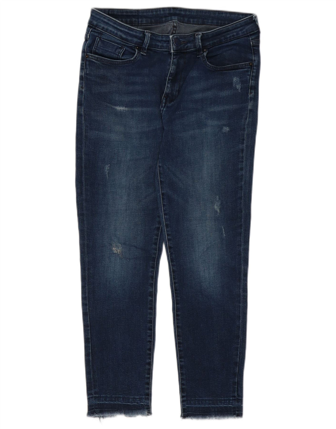 Zara Γυναικείο Slim Cropped Jeans W28 L24 Navy Blue