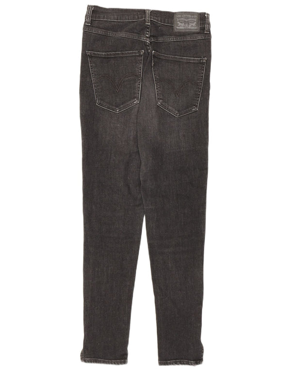 Levi's Womens Distressed Skinny Jeans W27 L27 Μαύρο βαμβακερό