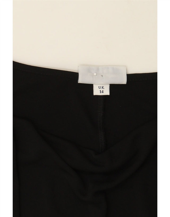 PRINCIPLES Womens 3/4 Sleeve Sheath Dress UK 14 Medium Black Polyester Vintage Principles and Second-Hand Principles from Messina Hembry 