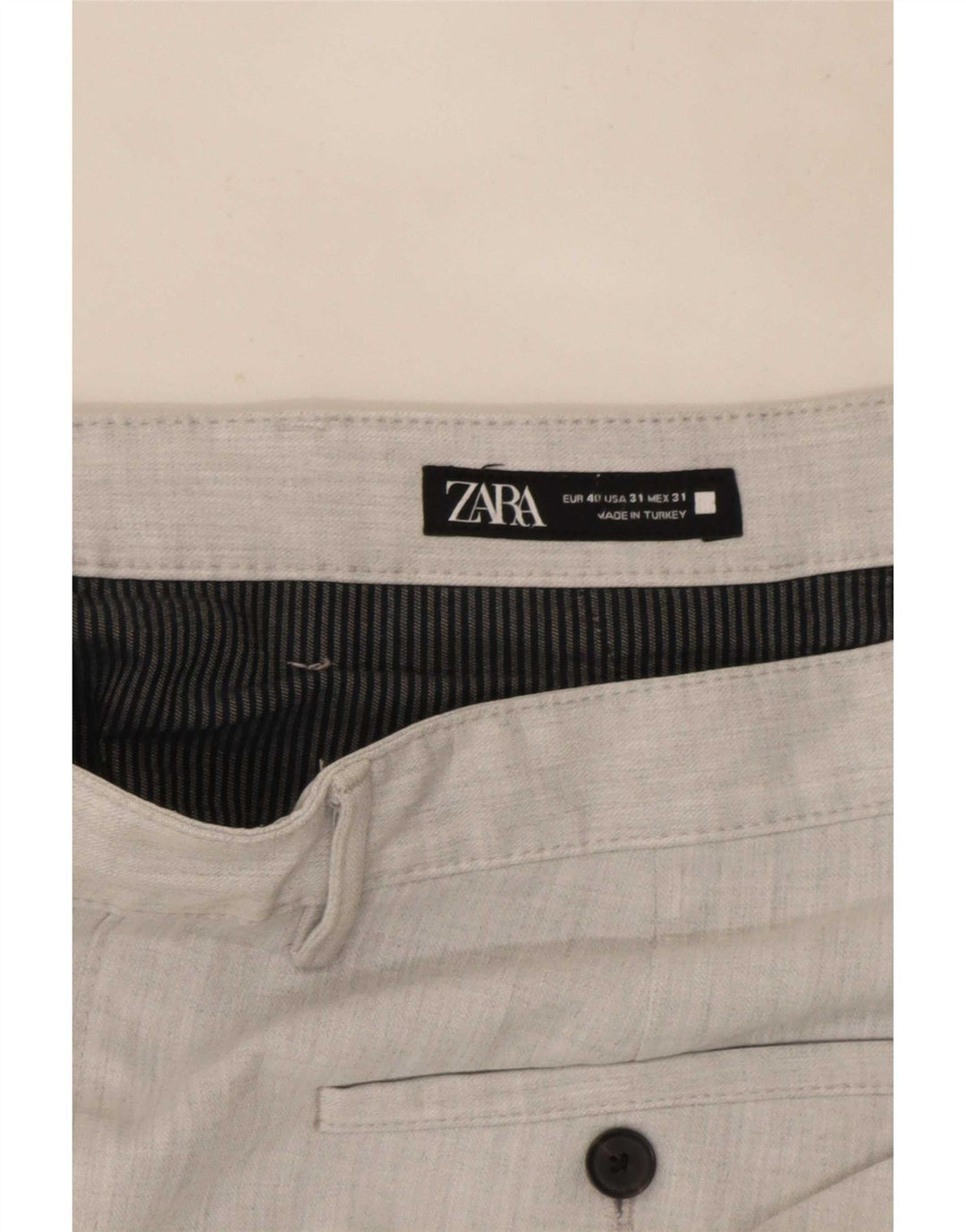 Zara Ανδρικό παντελόνι Chino Slim EU 40 Medium W31 L28 Grey