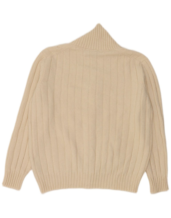 Ανδρικό πουλόβερ Gioferrari Cardigan IT 54 XL Λευκό μαλλί Merino