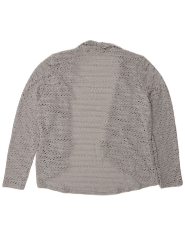 Oasis Womens Open Cardigan Top UK 12 Medium Grey Polyester