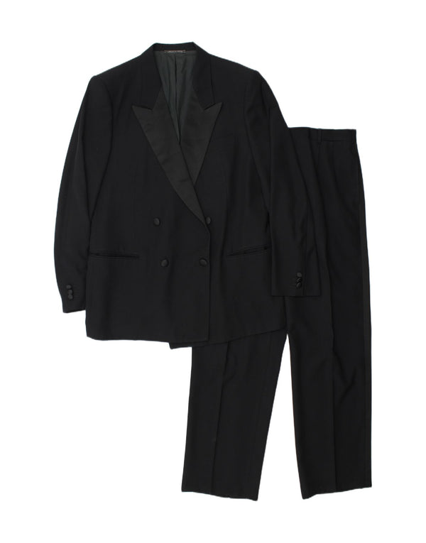 Egon Von Furstenberg Ανδρικό UK 40 Large W32 L32 Μαύρο παρθένο μαλλί