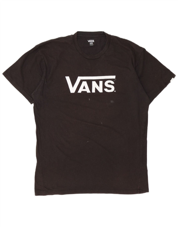 Ανδρικό γραφικό T-Shirt Vans Top μεγάλο μαύρο βαμβακερό