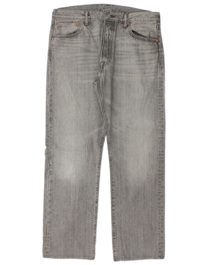 LEVI'S Ανδρικό τζιν 501 ίσιο W34 L30 Γκρι βαμβακερό