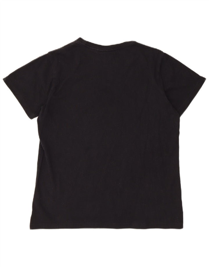 Ανδρικό γραφικό T-Shirt ADIDAS Top Μεσαίο μαύρο βαμβακερό