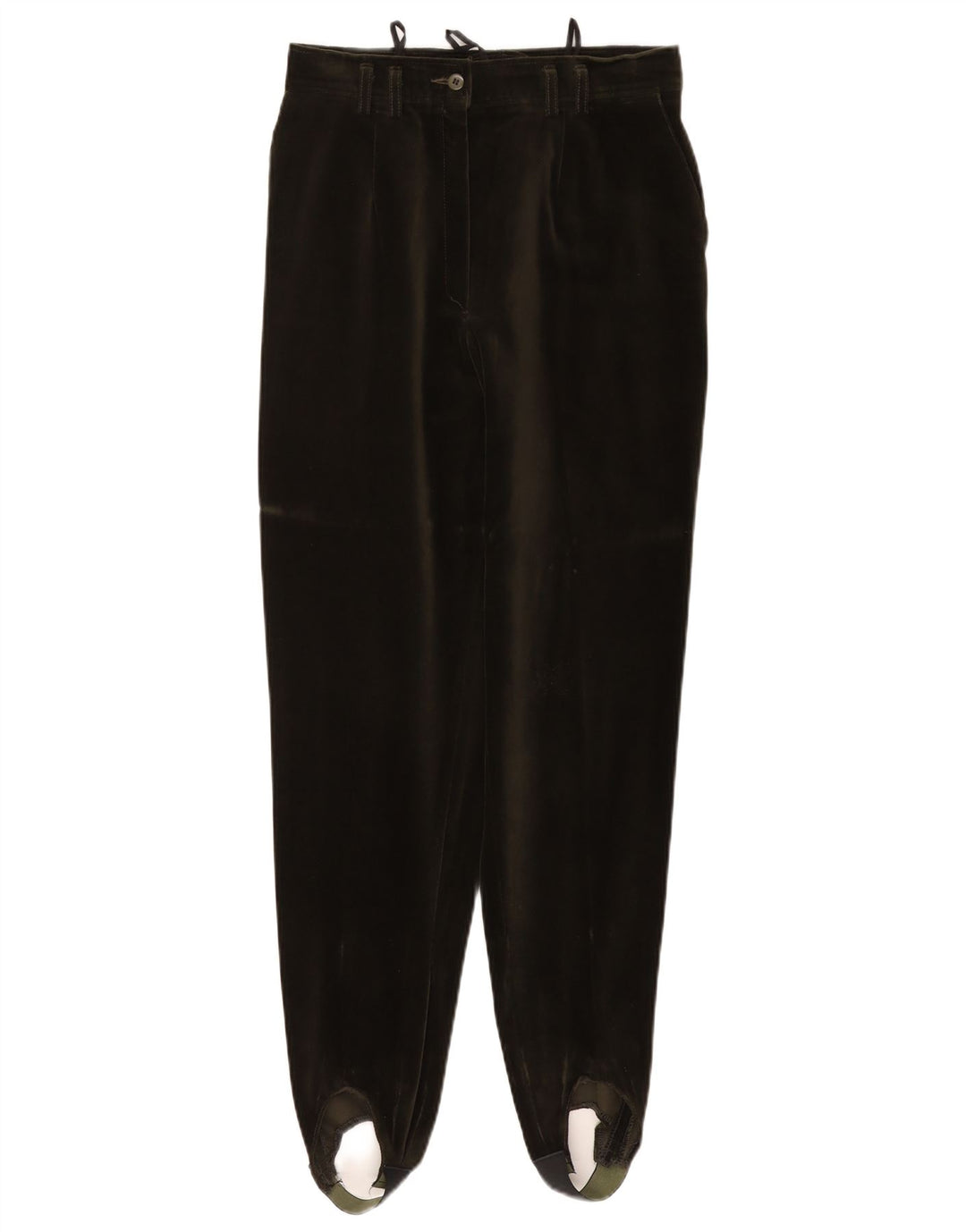 VINTAGE Γυναικείο βελούδινο παντελόνι EU 40 Medium W27 L29 Πράσινο βαμβακερό