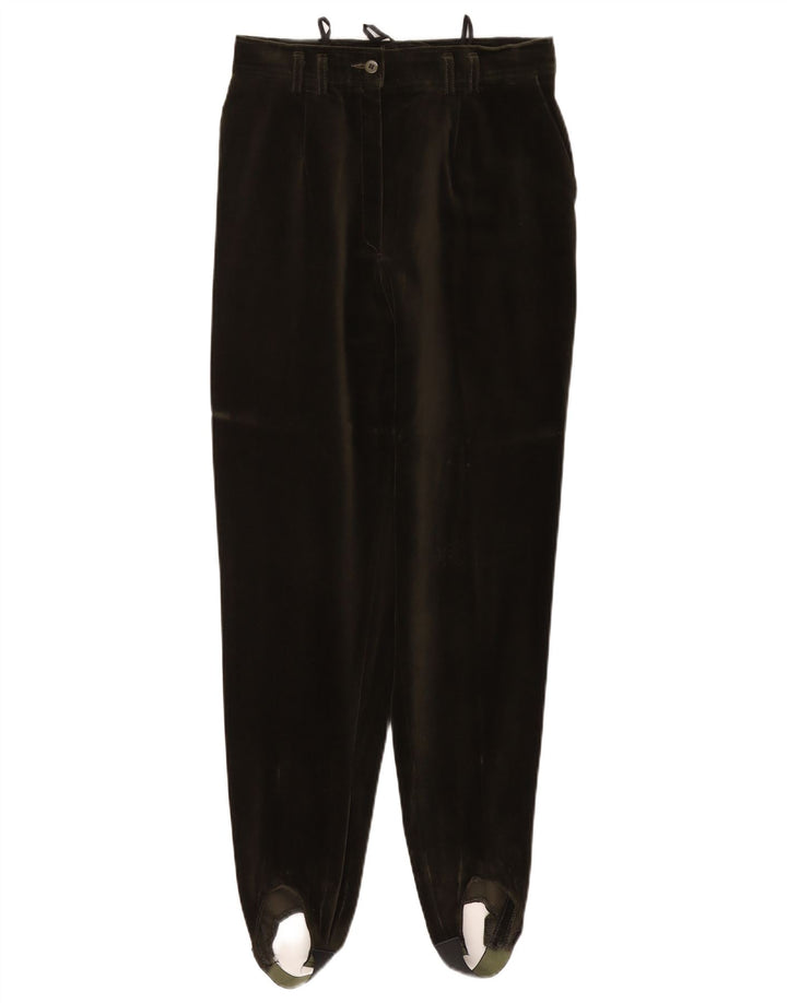 VINTAGE Γυναικείο βελούδινο παντελόνι EU 40 Medium W27 L29 Πράσινο βαμβακερό