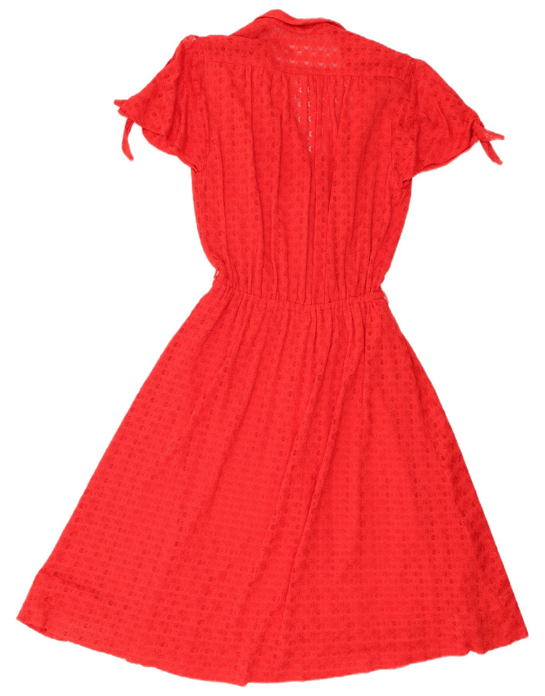 Vintage γυναικείο φόρεμα A-Line UK 8 Small Red