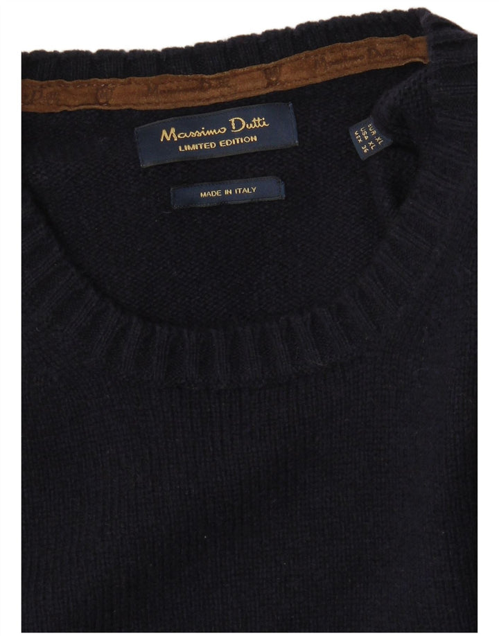 Ανδρικό πουλόβερ Massimo Dutti Crew Neck Jumper XL Navy Blue