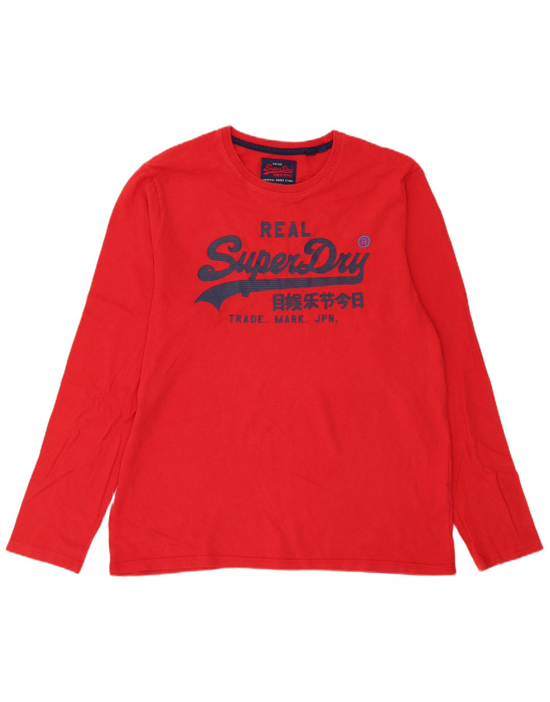 Superdry Ανδρικό γραφικό τοπ μακρυμάνικο 3XL κόκκινο βαμβακερό μοντέρνο