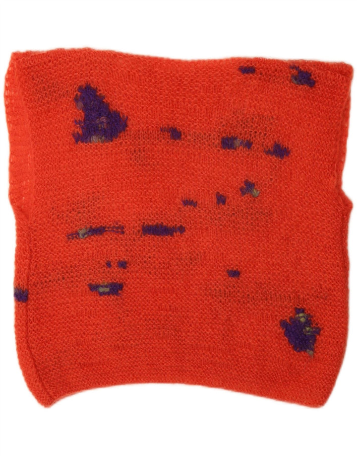 VINTAGE Γυναικείο Γιλέκο Tank Top UK 1Medium Orange