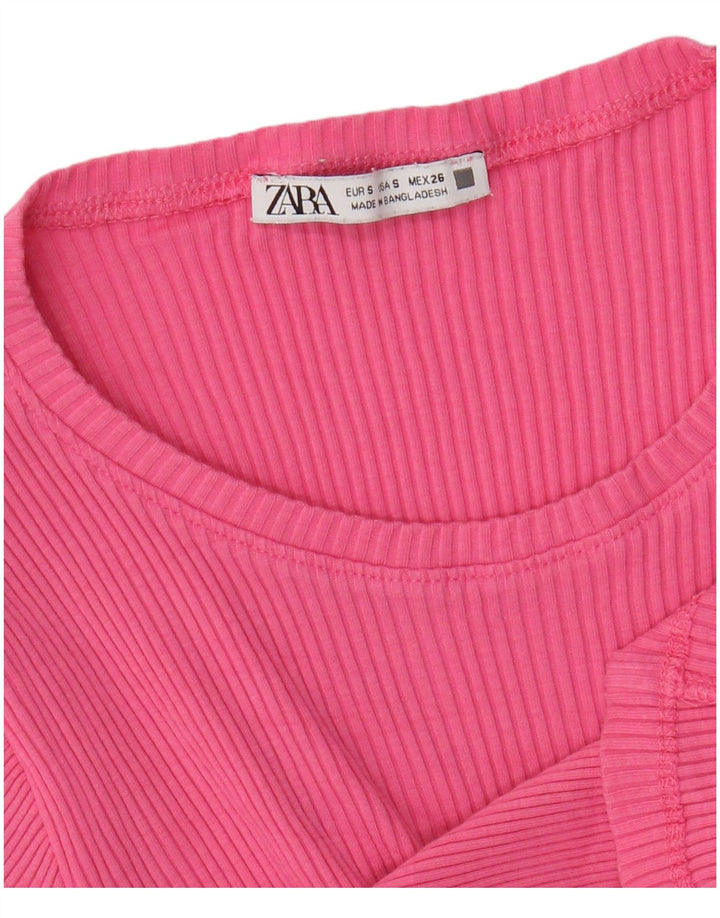 Zara Γυναικεία Μπλούζα Τοπ UK 8 Small Pink