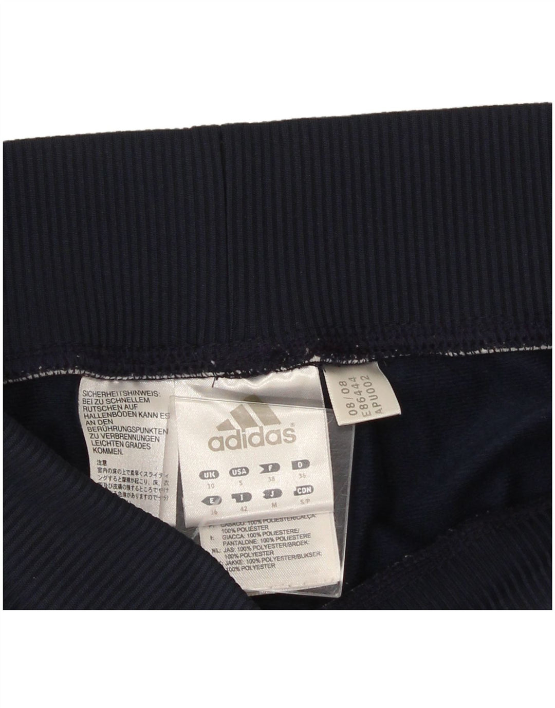Γυναικεία αθλητική φόρμα Adidas Παντελόνι UK 10 Small Navy Blue Polyester