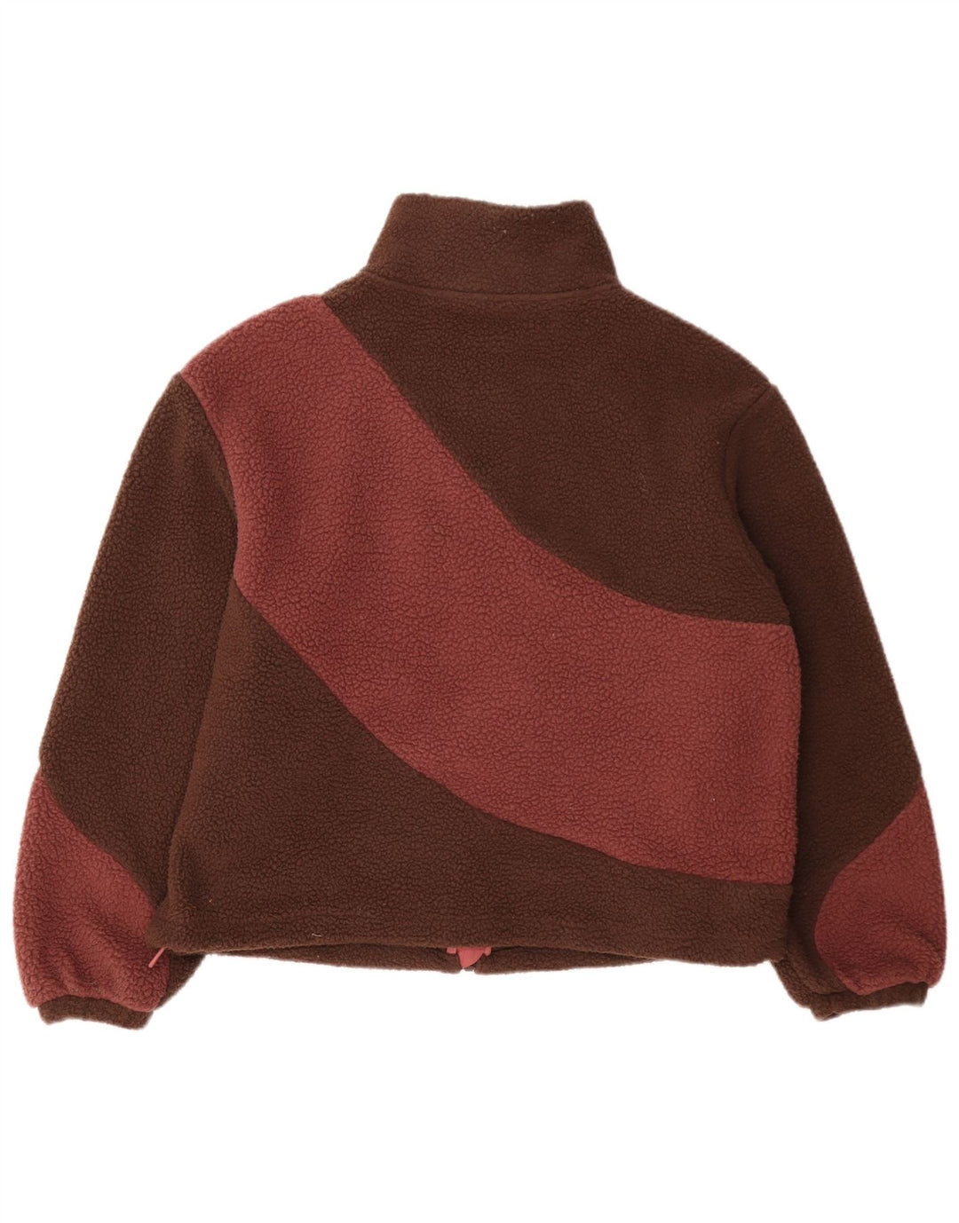 Marks & Spencer Γυναικείο μεγάλο φλις μπουφάν UK 8 Small Brown Colourblock