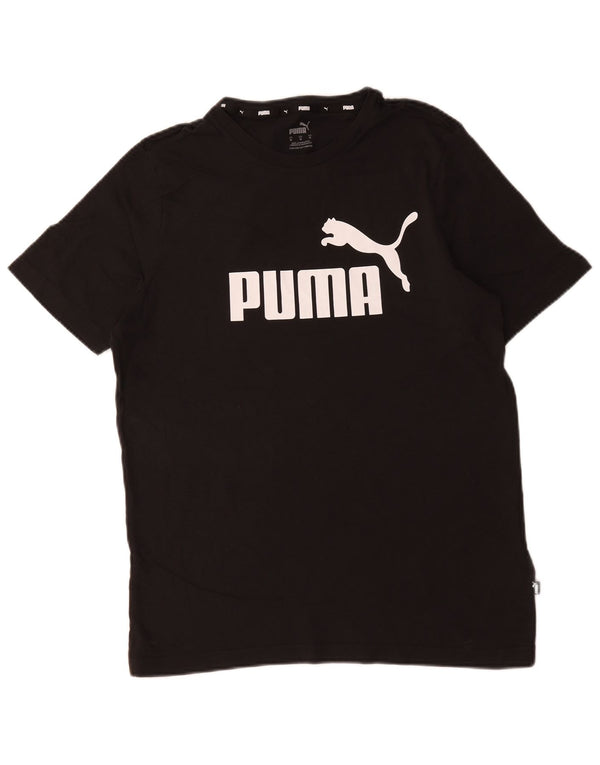 Puma Mens Graphic T-Shirt Top Medium Black Cotton