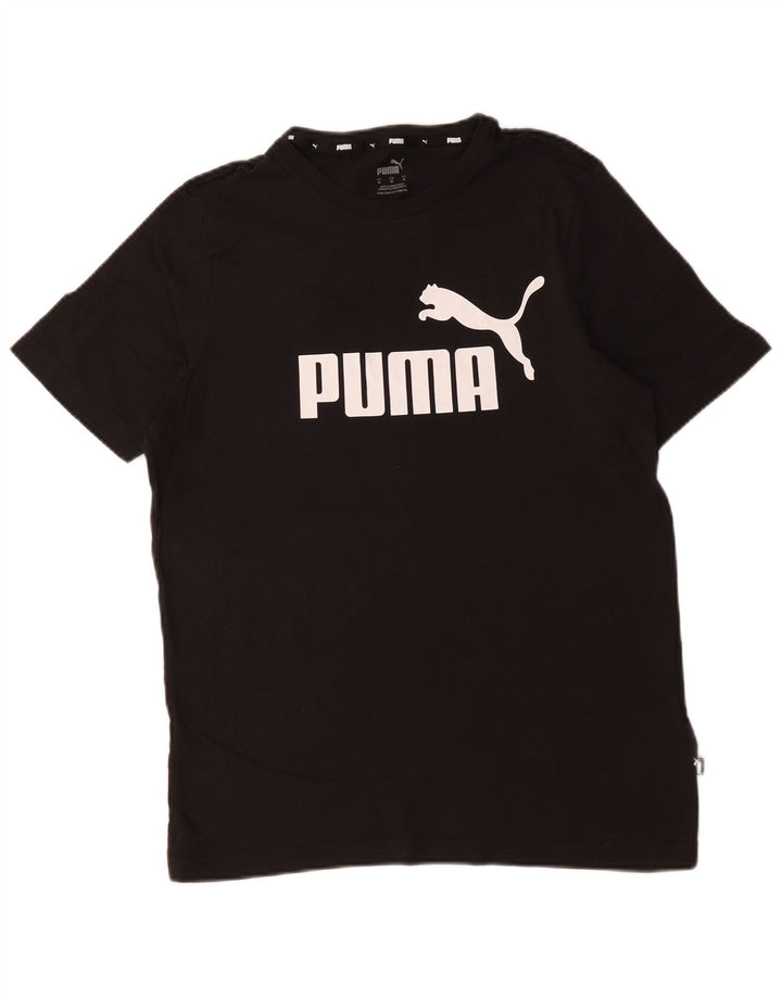 Ανδρικό γραφικό μπλουζάκι Puma, μεσαίο μαύρο βαμβακερό