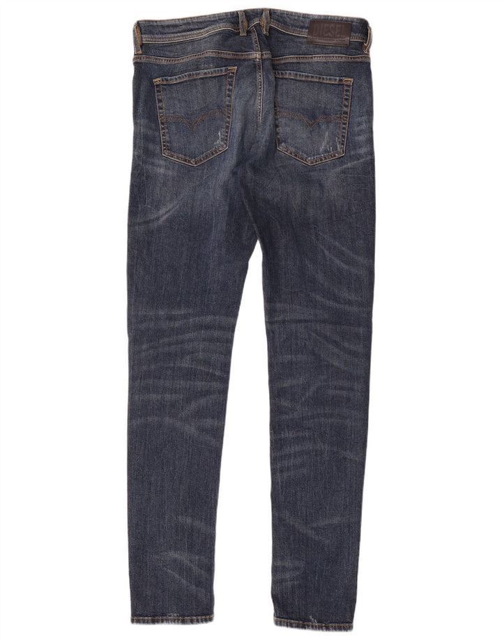 Ανδρικά DIESEL Distressed Skinny Jeans W34 L35 Blue Cotton