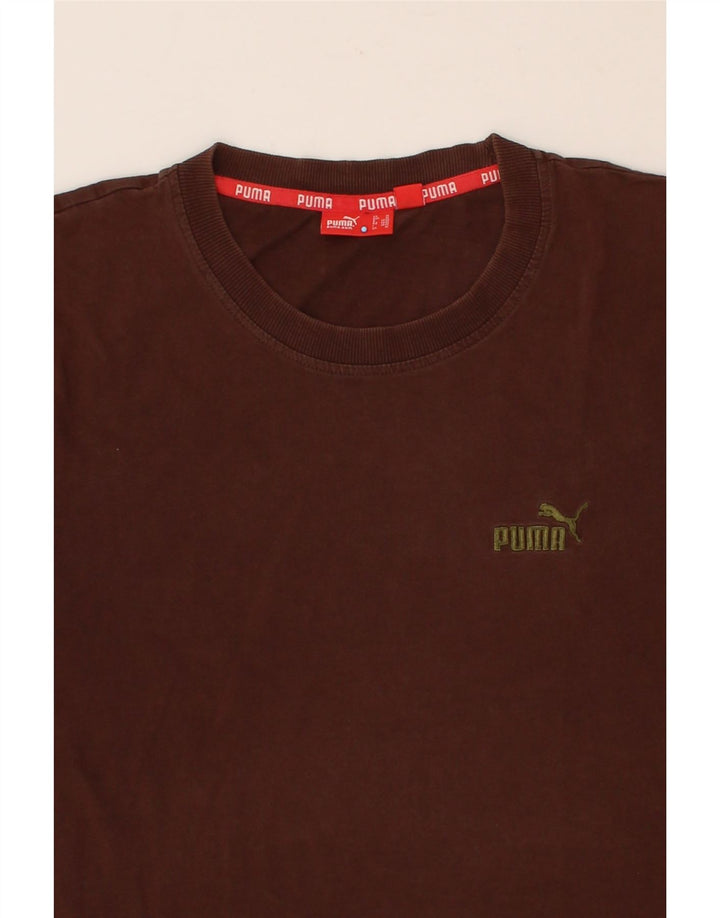 PUMA Mens T-Shirt Top Medium Maroon Cotton Vintage Puma and Second-Hand Puma from Messina Hembry 