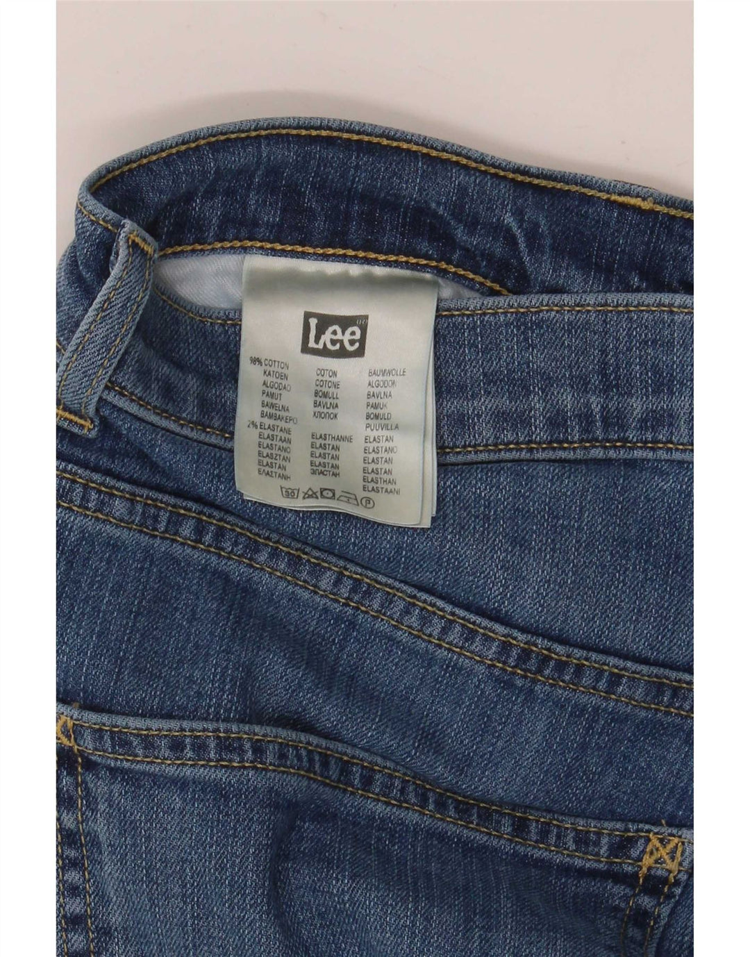 Lee Womens Brooklyn Straight Jeans W33 L34 Blue Cotton