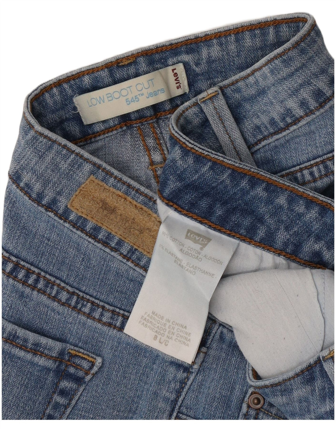 Γυναικείο σορτς Levi's 545 τζιν US 8 Medium W30 Μπλε βαμβακερό