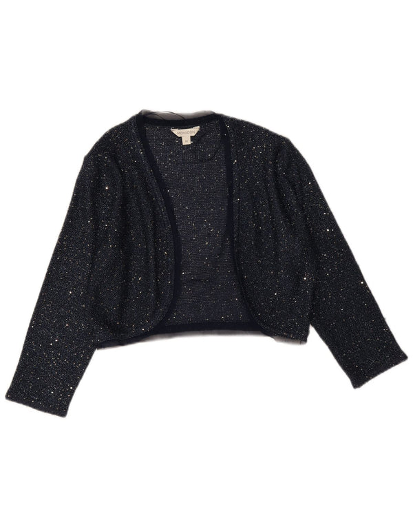 Monsoon Womens 3/4 Bolero Jumper UK 12 Medium Navy Blue Polyester