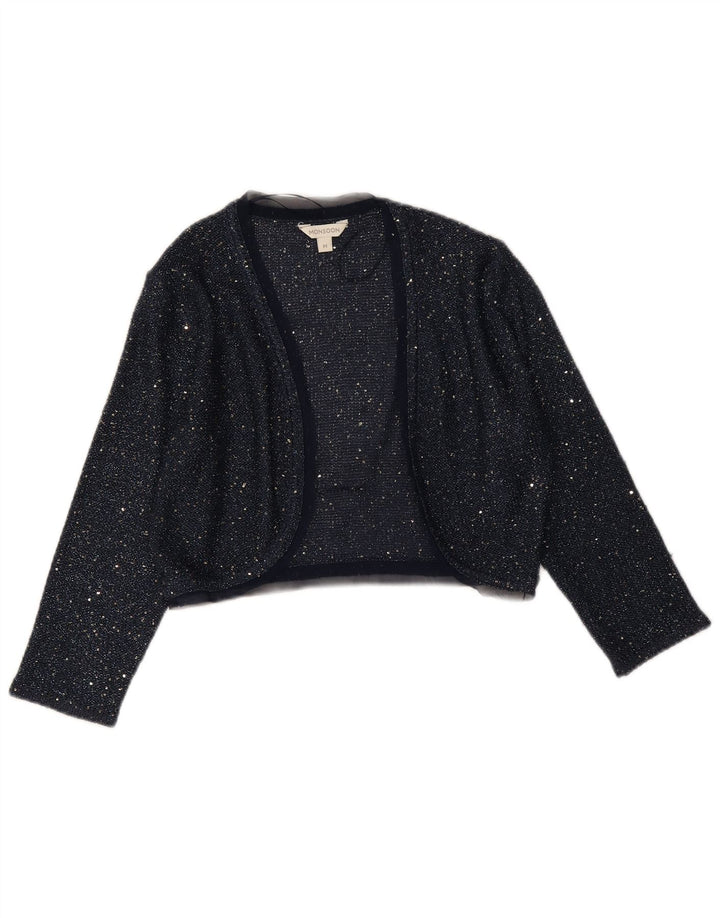 Monsoon Womens 3/4 Bolero Jumper UK 12 Medium Navy Blue Polyester