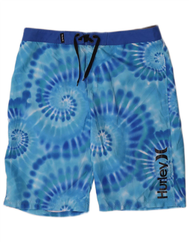 Hurley Boys Swimming Short 15-16 Years Blue Tie Dye Polyester