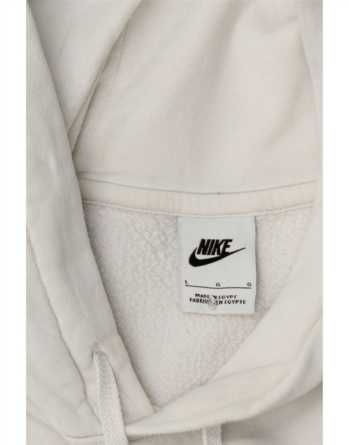 Ανδρικό γραφικό μπλουζάκι με κουκούλα NIKE, μεγάλο λευκό βαμβακερό