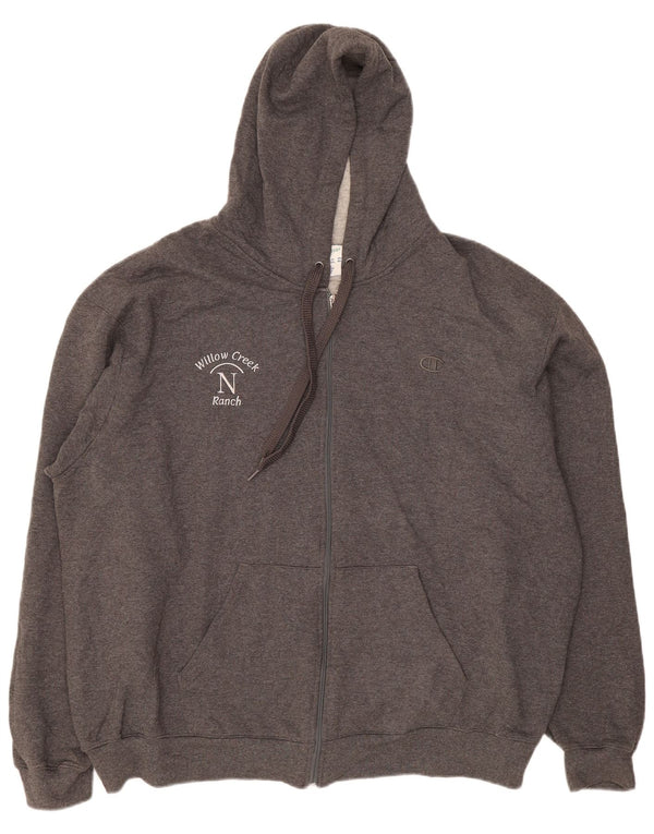 Ανδρικό πουλόβερ Champion Zip Hoodie 2XL Γκρι βαμβακερό