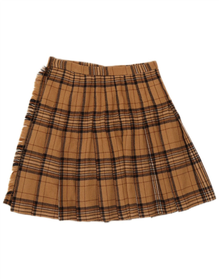 Vintage Γυναικεία Wrap Φούστα W26 Μικρό Καφέ Καρό
