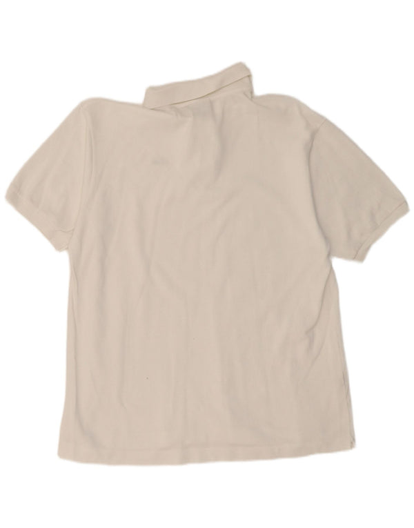 Ανδρικό μπλουζάκι πόλο LACOSTE 6 XL Λευκό βαμβακερό