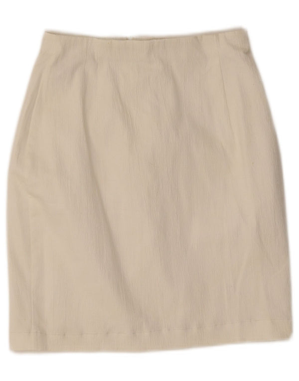 Marks & Spencer Γυναικεία Μίνι Pencil Φούστα UK 10 Small W25 White Polyester