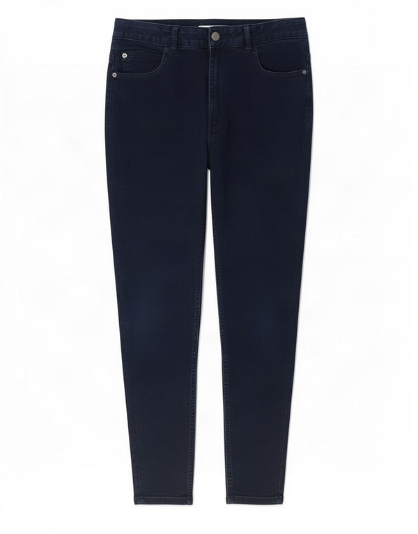 Marks & Spencer Γυναικεία Skinny Jeans UK 10 Small W27 L25 Navy Blue Cotton